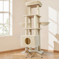 Gardner Pets Large Cat Tree For Medium To Large Cats, Heavy-Duty Cat Tower With Scratch Post And Washable Top Perch. Sel