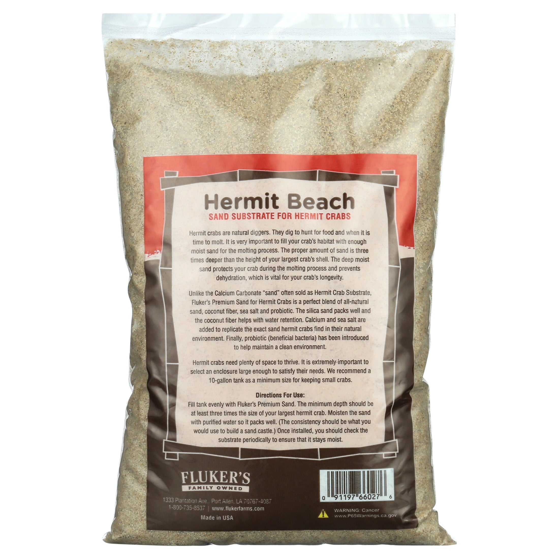 All- Natural Beach Sand Substrate for Hermit Crabs - BIG FRENCHIES