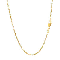 14k Yellow Gold Round Cable Link Chain 1.5mm
