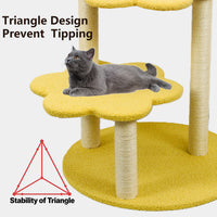Cat Tree with Removable Cozy Perch & Scratching Posts Hanging & Toy Multi-Level Cat Furniture for Kittens/Cats to Climb,