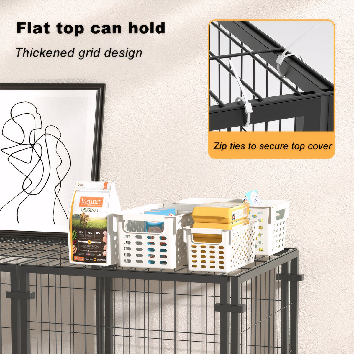 47.2" Dog Crate for Small Medium Large Dogs, Puppy Dog Playpen for Yard Indoor Outdoor Use, Pet Dog Cage Kennel (47.2"L 