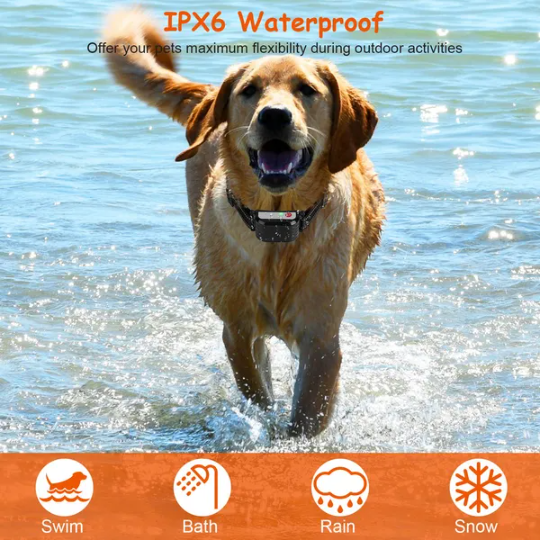 990FT Range Dog Wireless Fence Remote Training Collar IPX6 Waterproof Receiver With 0-9 Levels Beep Vibration Shock Mode