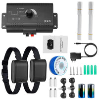 1Set Electric Dog Fence System Pet Tone Shock Boundary Containment Water Resistant Collar Receiver For Small Medium Larg