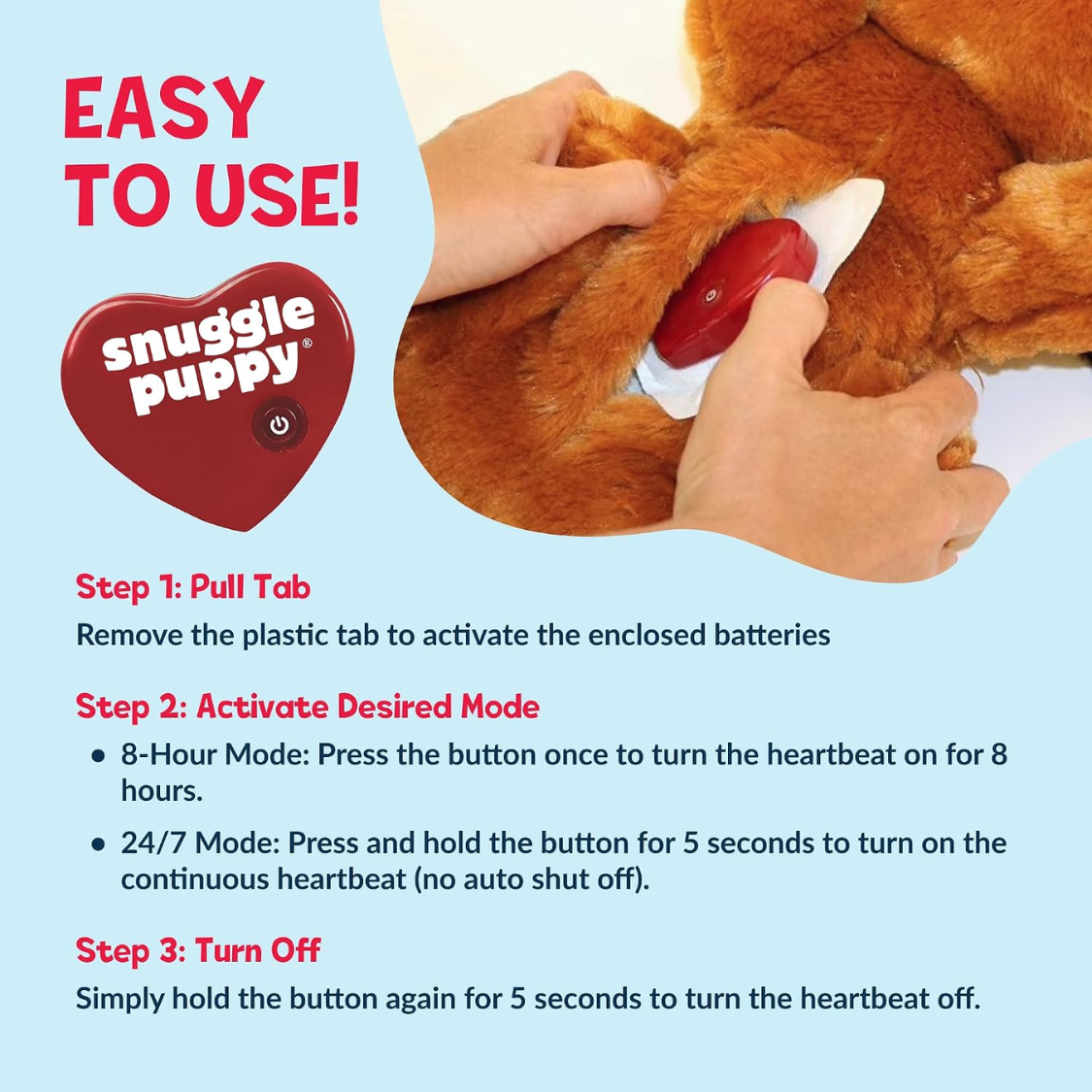 Heartbeat Dog Toy For Puppies, Real Feel Heartbeat, Calming Sleep Aid And Crate Training Comfort Toy With Heat Pack, Cre