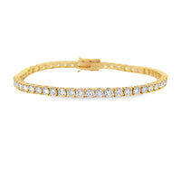 Natural 5.50ct Diamond Tennis Bracelet 18KT Yellow Gold