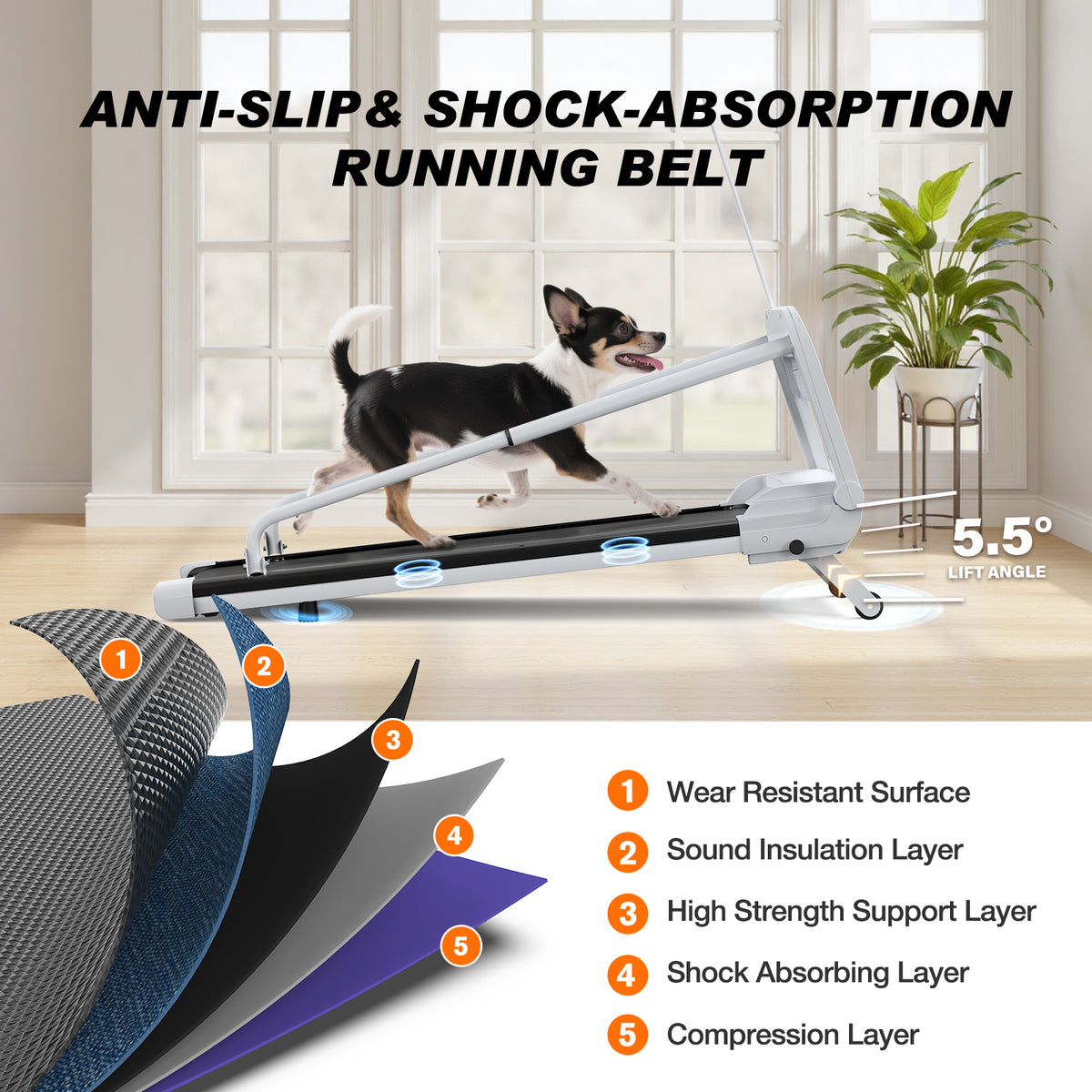 New Quiet Smart Pet Treadmill, Adjustable Speed, Perfect For Small Medium Dogs