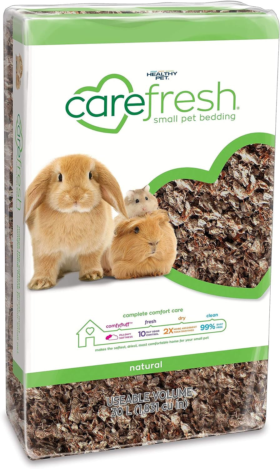 99% Dust-Free Natural Paper Small Pet Bedding with Odor Control, 30 L - BIG FRENCHIES