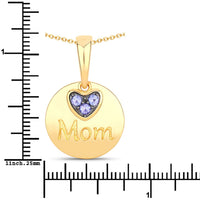 0.21 Carat Genuine Tanzanite .925 Sterling Silver Pendant