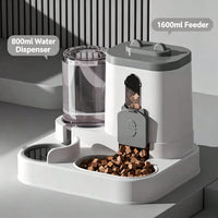 4 Colors Gravity Pet Feeder Water Dispenser Cute Cat Shaped Automatic Food Water Bowl Large Capacity Detachable Stable A