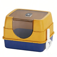 Galaxy Enclosed Orange Cat Litter Box, Sealed To Prevent Odors And Sanding, Stable And Durable, Suitable For Pet Familie