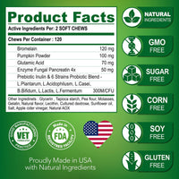 No Poo Chews for Dogs Coprophagia Stool-Eating Deterrent Probiotics 120 Count