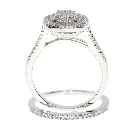 Genuine Cubic Zirconium CZ SS Bridal Sterling Silver