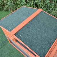 Rabbit Cage Outdoor, 62" Wooden Outdoor Rabbit Hutch, Small Animal Habitat with Detachable Run and Elevated Main House, 