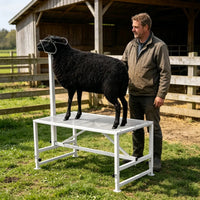 Livestock Stand with Adjustable Height and Metal