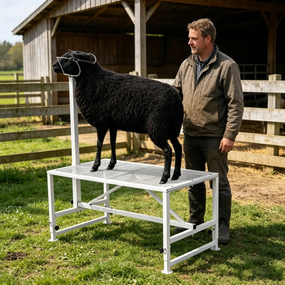 Livestock Stand with Adjustable Height and Metal