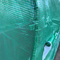 Outsunny 15x 7x 6.5 Walk-in Tunnel Hoop Greenhouse, Green House With Polyethylene PE Cover, Steel Frame, Roll-Up Zipper 
