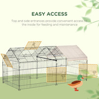 87x41x41-IN Catio Rabbit Guinea Pig Cage Chicken Coop Run, Small Animal Enclousure Outdoor Indoor with Cover and Multipl