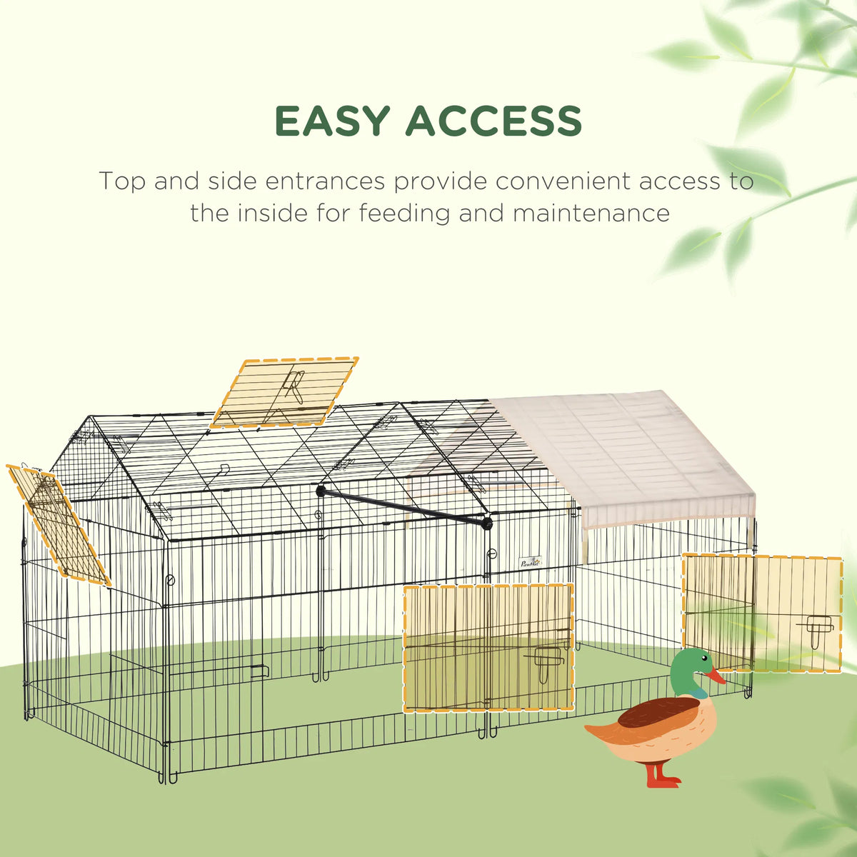 87x41x41-IN Catio Rabbit Guinea Pig Cage Chicken Coop Run, Small Animal Enclousure Outdoor Indoor with Cover and Multipl