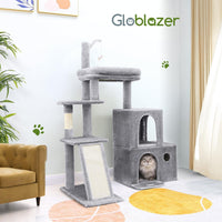 50-Inch Heavy Duty Cat Tree for Large Cats with Scratching Board & Condos