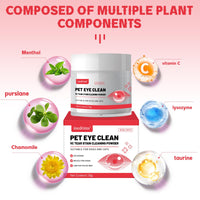 Pet Tear Stain Removal Powder - Natural And Gentle Formula, Eye And Fur Care, Tear Stain Removal And Brightening, An Ess