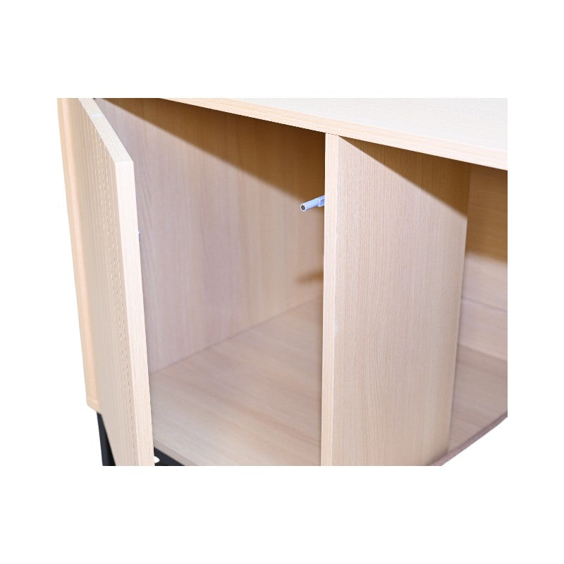 Modern Wooden Cat House with Scratching Mat - 47.64" x 21.46" x 25.98", 76.4 lbs