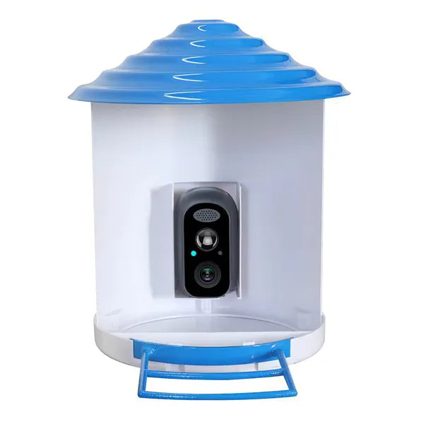 Smart Bird Feeder With Solar Powered Camera 1080P HD AI Identify PIR Motion Auto Capture Video Cloud Card Storage WiFi C