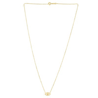 14k Yellow Gold Pearl Evil Eye Necklace