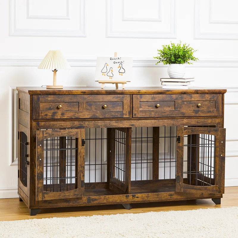 Dog Crate Furniture with Openable Partition - BIG FRENCHIES