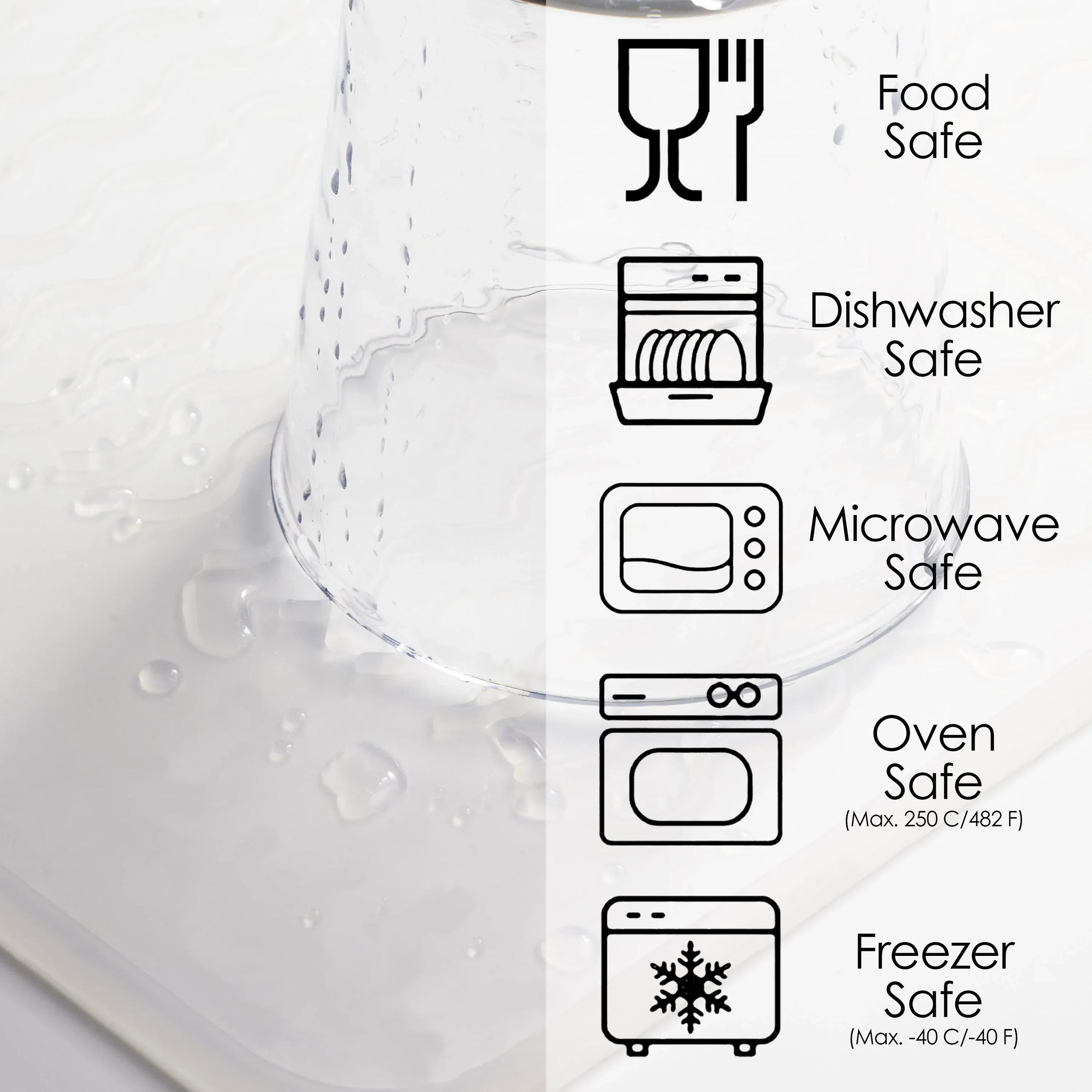 PopYum Silicone Drying Mat (12x16 in, 30x40 cm), Clear-Frosted - BIG FRENCHIES