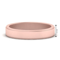 Simple Flat Wedding Band 4MM