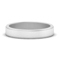 Simple Flat Wedding Band 4MM