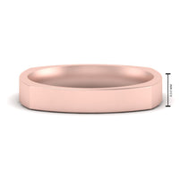 Square Comfort Fit Mens Wedding Band