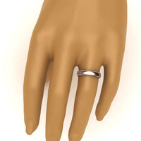 4 mm Comfort Fit Wedding Band Milgrain Edge