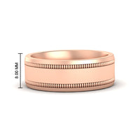5 mm Mens Band Double Milgrain