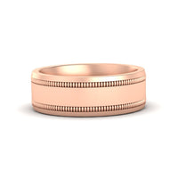 5 mm Mens Band Double Milgrain