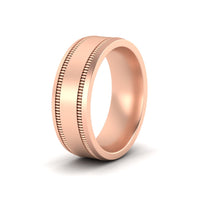5 mm Mens Band Double Milgrain