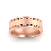 5 mm Mens Band Double Milgrain