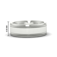 5 mm Mens Band Double Milgrain
