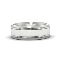 5 mm Mens Band Double Milgrain