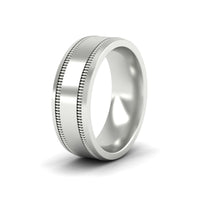 5 mm Mens Band Double Milgrain
