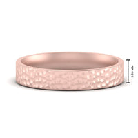Hammered Wedding Band Comfort Fit 5 mm