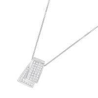 14KT White Gold Diamond Box Pendant Necklace (1 cttw, H-I Color, SI2-I1 Clarity)
