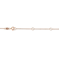 10K Rose Gold 1/3 Carat Round Brilliant-Cut Diamond Modern Bezel-Set Solitaire 16"-18" Pendant Necklace (H-I Color, SI2-I1 Clarity)