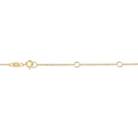 10K Yellow Gold 1/3 Carat Round Brilliant-Cut Diamond Modern Bezel-Set Solitaire 16"-18" Pendant Necklace (H-I Color, SI2-I1 Clarity)