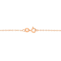 AGS Certified 10K Rose Gold 1/5 Cttw Bezel Set Round Diamond Solitaire 16-18" Adjustable Pendant Necklace (H-I Color, VS1-VS2 Clarity)