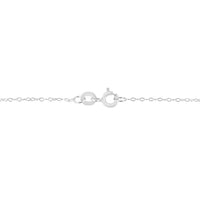 AGS Certified 10K White Gold 1/5 Cttw Bezel Set Round Diamond Solitaire 16-18" Adjustable Pendant Necklace (H-I Color, SI1-SI2 Clarity)