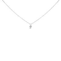 14K White Gold 1/5 Cttw 3-Prong Set Heart Shaped Solitaire Lab Grown Diamond 18" Pendant Necklace (F-G Color, VS2-SI1 Clarity)