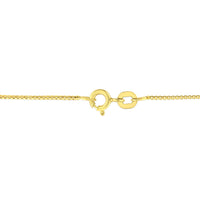 14K Yellow Gold Plated .925 Sterling Silver 1/2 Cttw Brilliant Round Cut Diamond Solitaire Milgrain 18" Pendant Necklace (K-L Color, I2-I3 Clarity)