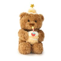 9-inch Brown Cupcake Bear with Birthday Cake