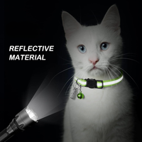 12 Pack Reflective Breakaway Cat Collars With Bells,Safety Buckle Kitten Collar, With Name Tag, Adjustable,Ideal For Gir